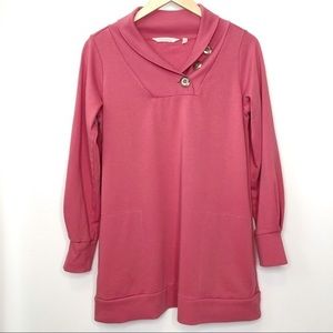 Soft Surroundings Sweatshirt | Salmon Pink | Size Small